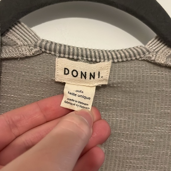 Donni Striped Grey Cardigan with Pockets - Picture 4 of 4